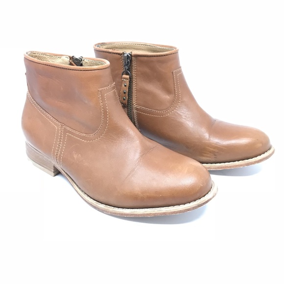 hinge Shoes - Nordstrom Hinge Cognac Leather Short Ankle Boots